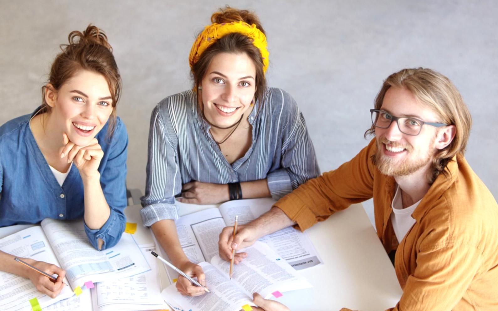 Teilnehmer beim praktischen Arbeiten an Budgetanalysen